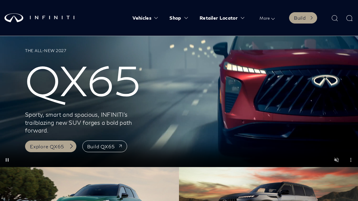 infiniti.com 官网首页截图