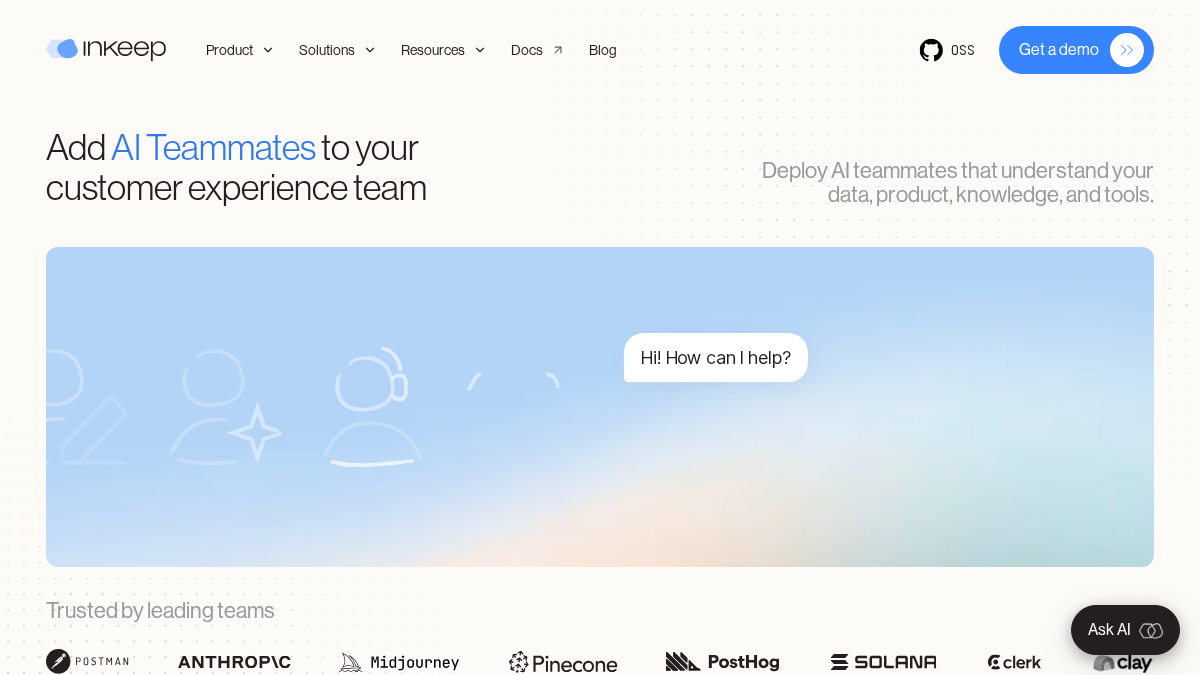 inkeep.com 官网首页截图