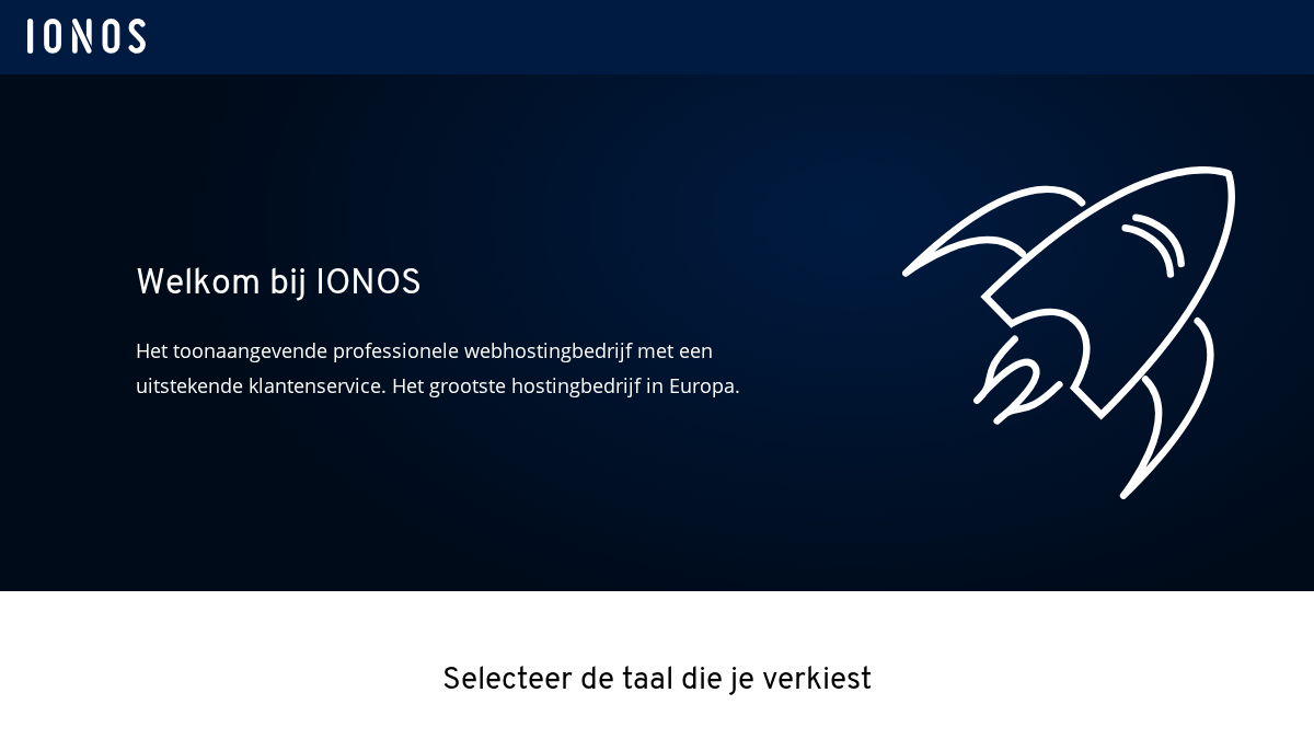 ionos.be 官网首页截图