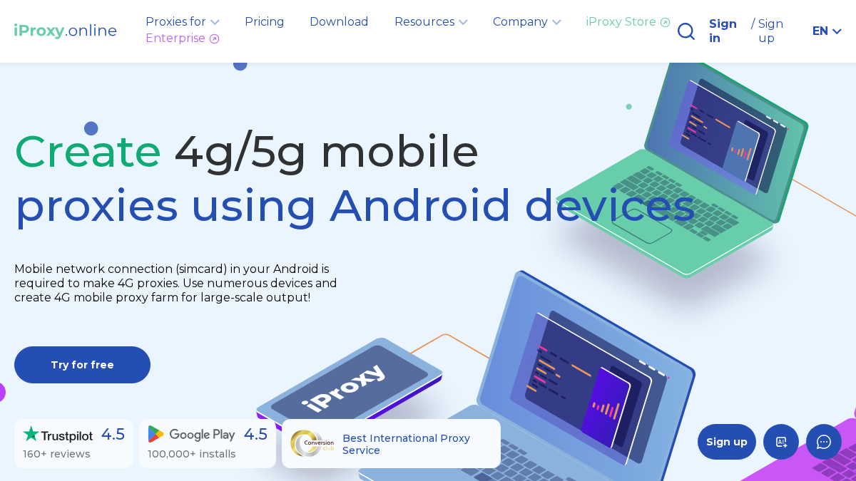 iproxy.online 官网首页截图