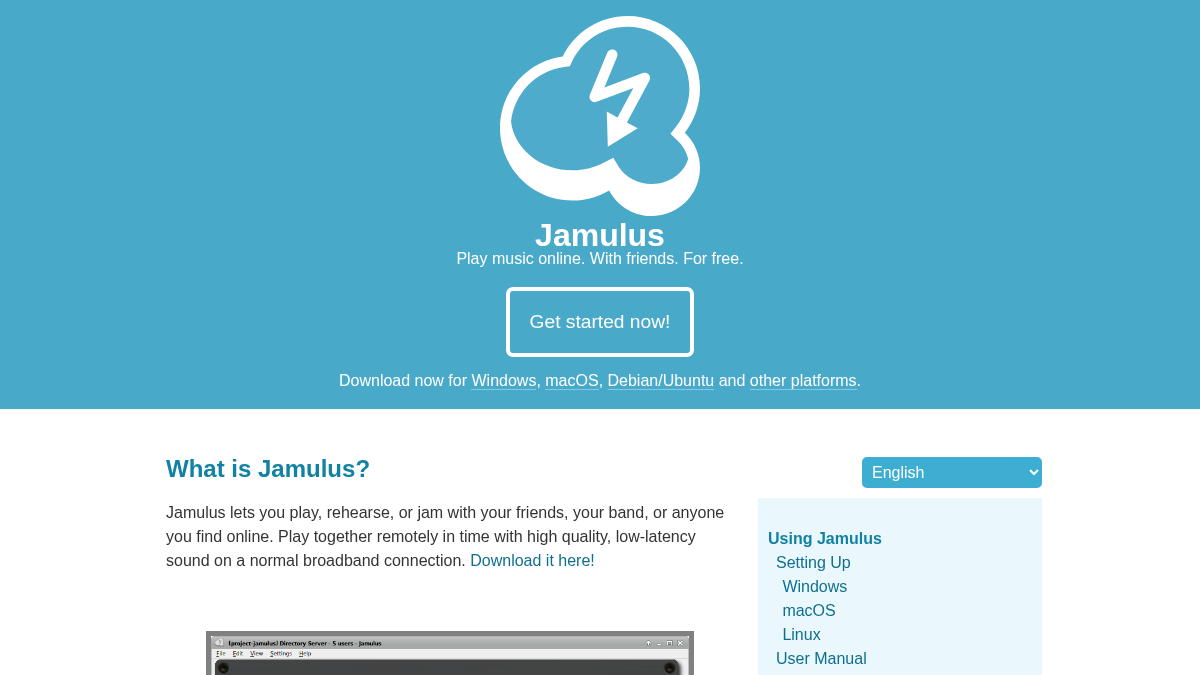 jamulus.io 官网首页截图