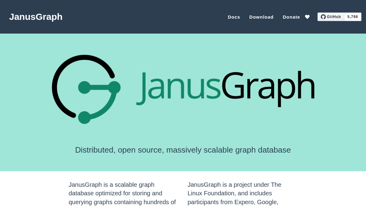 janusgraph.org 官网首页截图