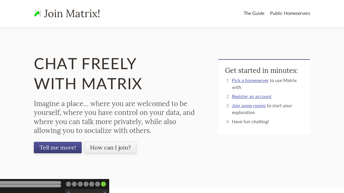 joinmatrix.org 官网首页截图