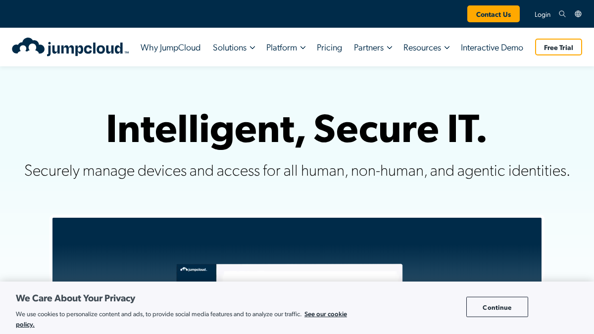 jumpcloud.com 官网首页截图