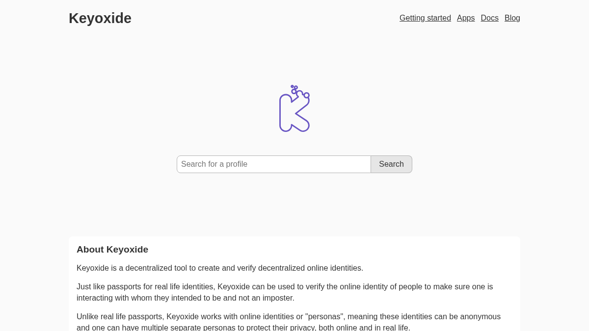 keyoxide.world 官网首页截图