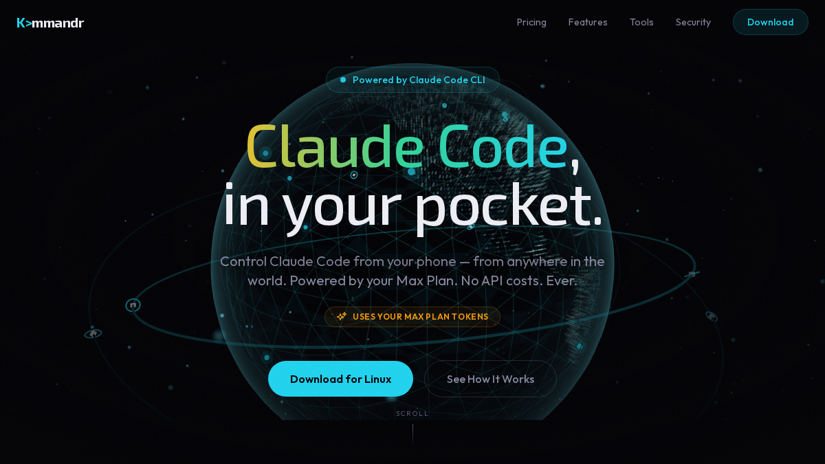 kommandr.com 官网首页截图