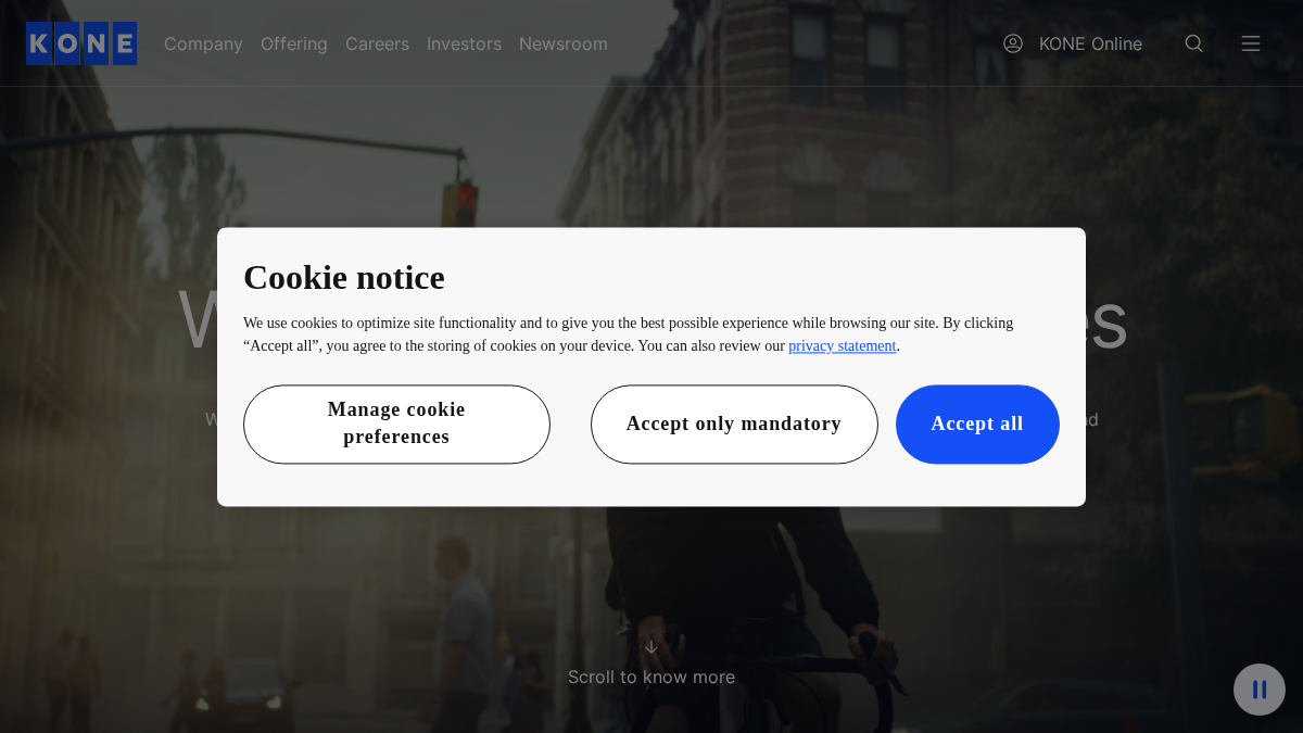 kone.com 官网首页截图