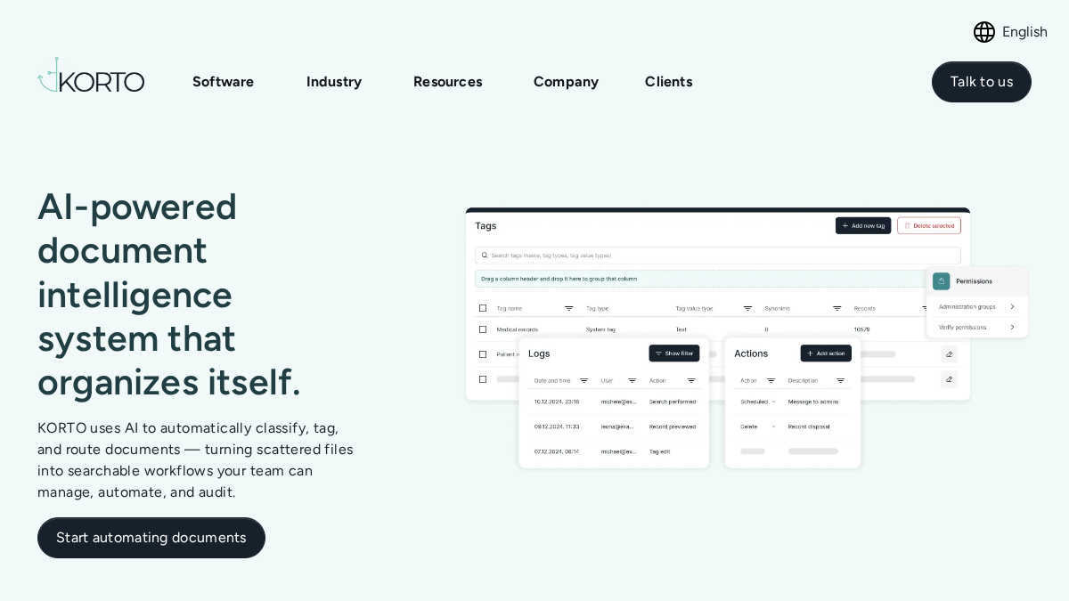 korto.io 官网首页截图