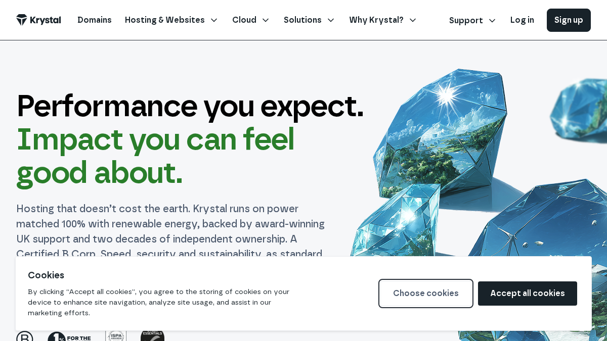 krystalhosting.com 官网首页截图