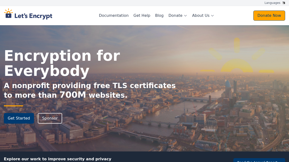 letsencrypt.org 官网首页截图