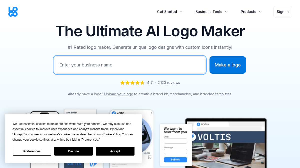 logo.com 官网首页截图