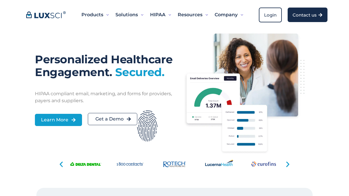 luxsci.com 官网首页截图