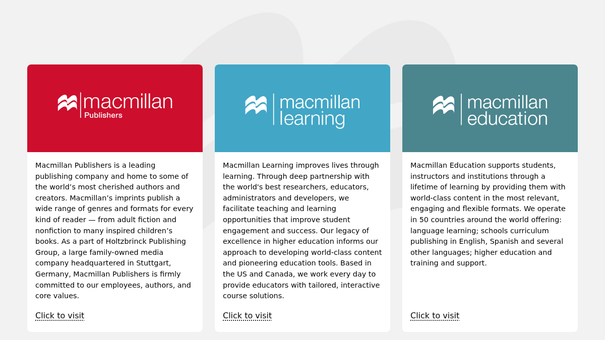 macmillan.com 官网首页截图