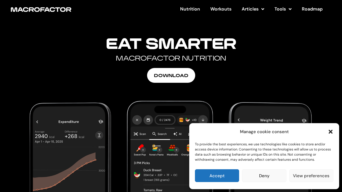 macrofactor.com 官网首页截图
