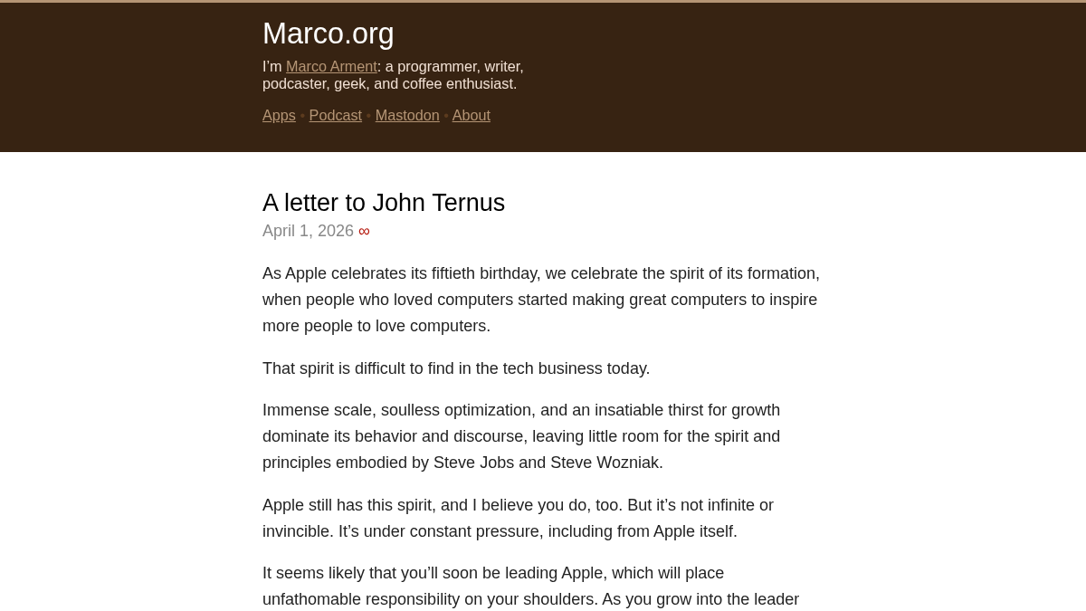 marco.org 官网首页截图