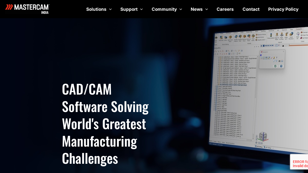 mastercamapac.com 官网首页截图