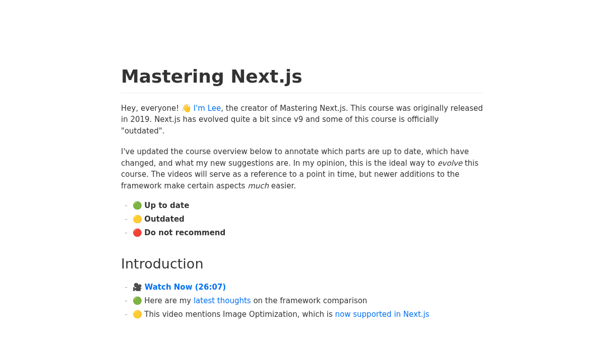 masteringnextjs.com 官网首页截图