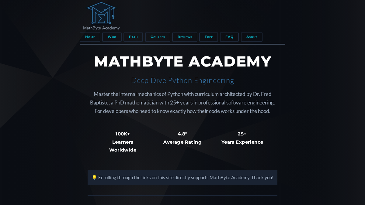 mathbyteacademy.com 官网首页截图