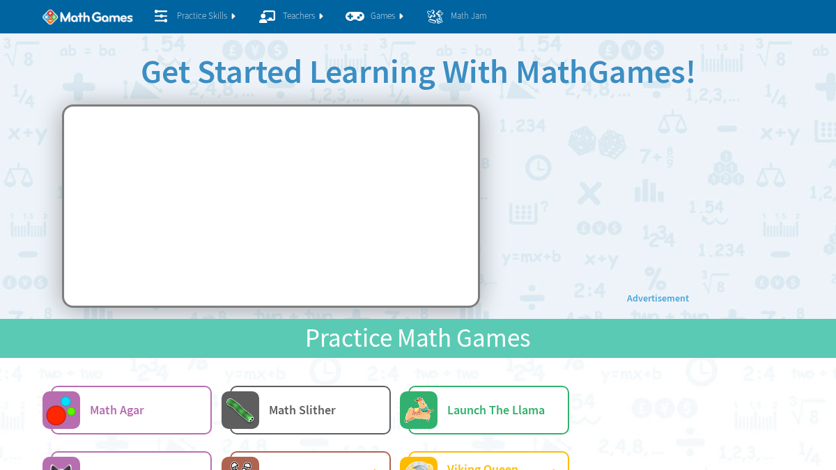 mathgames.com 官网首页截图