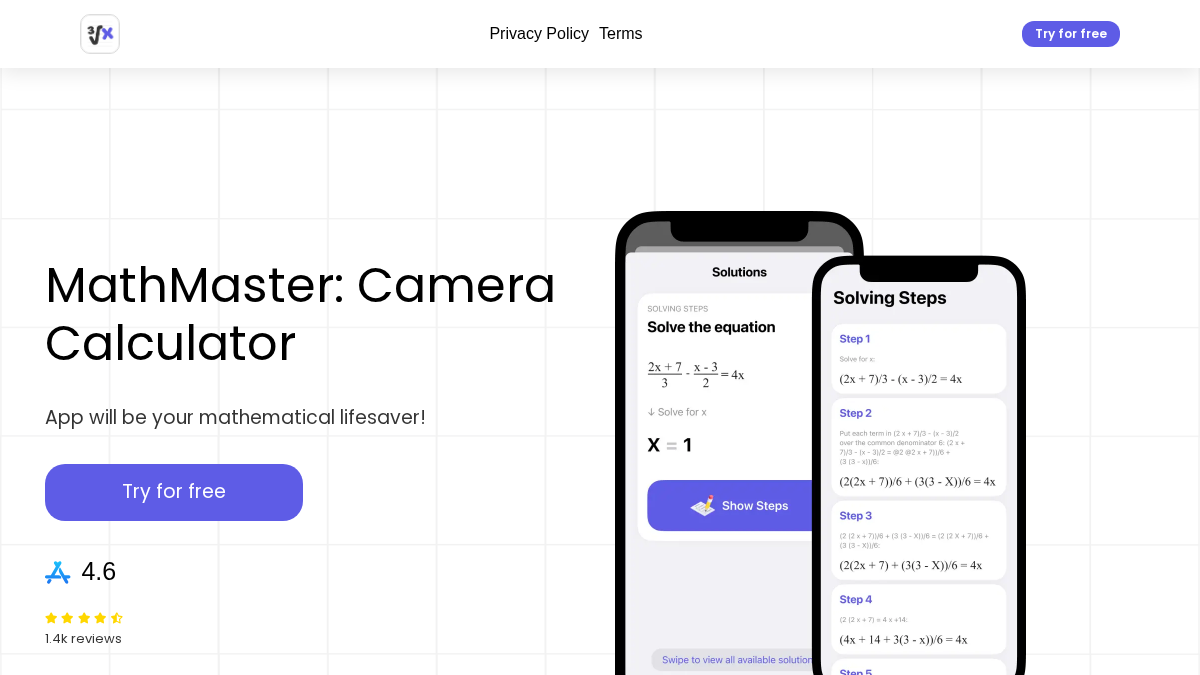 mathmaster.me 官网首页截图