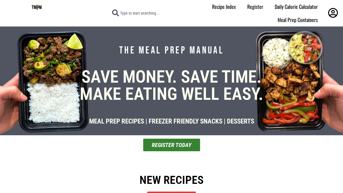 mealprepmanual.com 官网首页截图