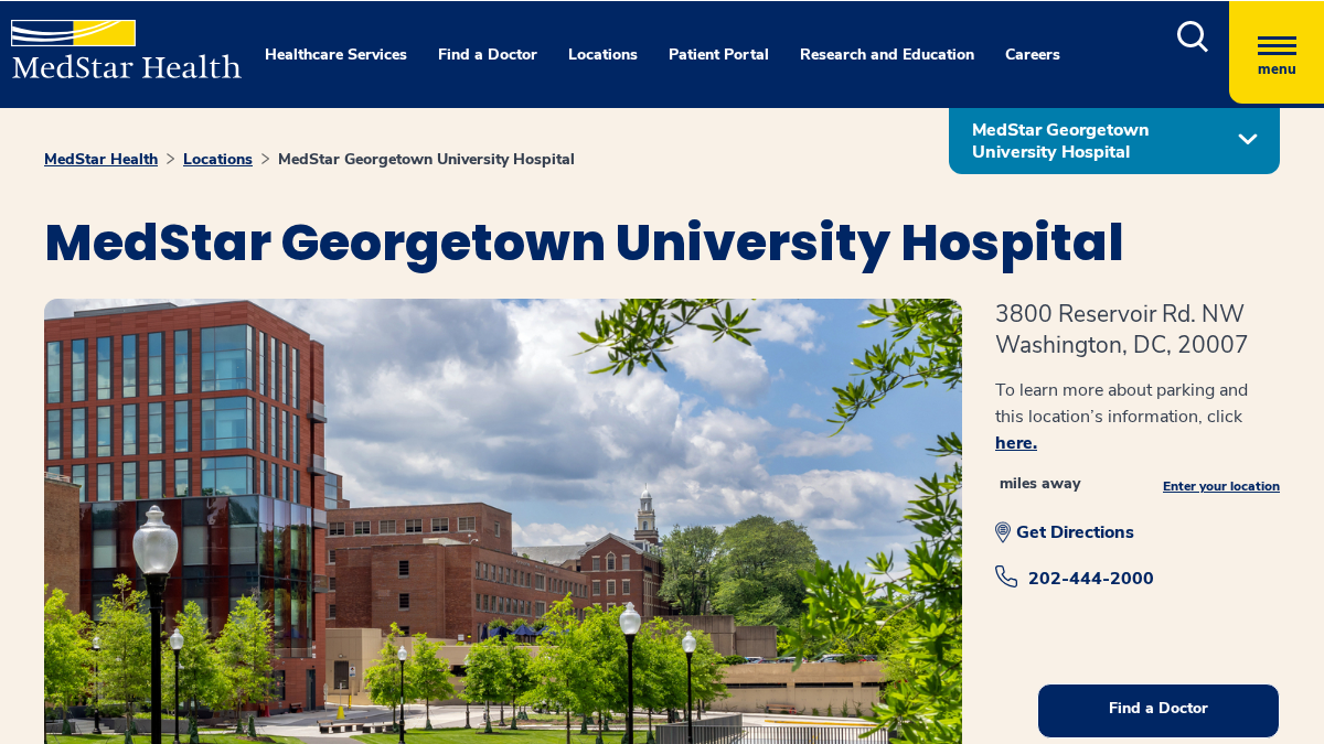 medstargeorgetown.com 官网首页截图