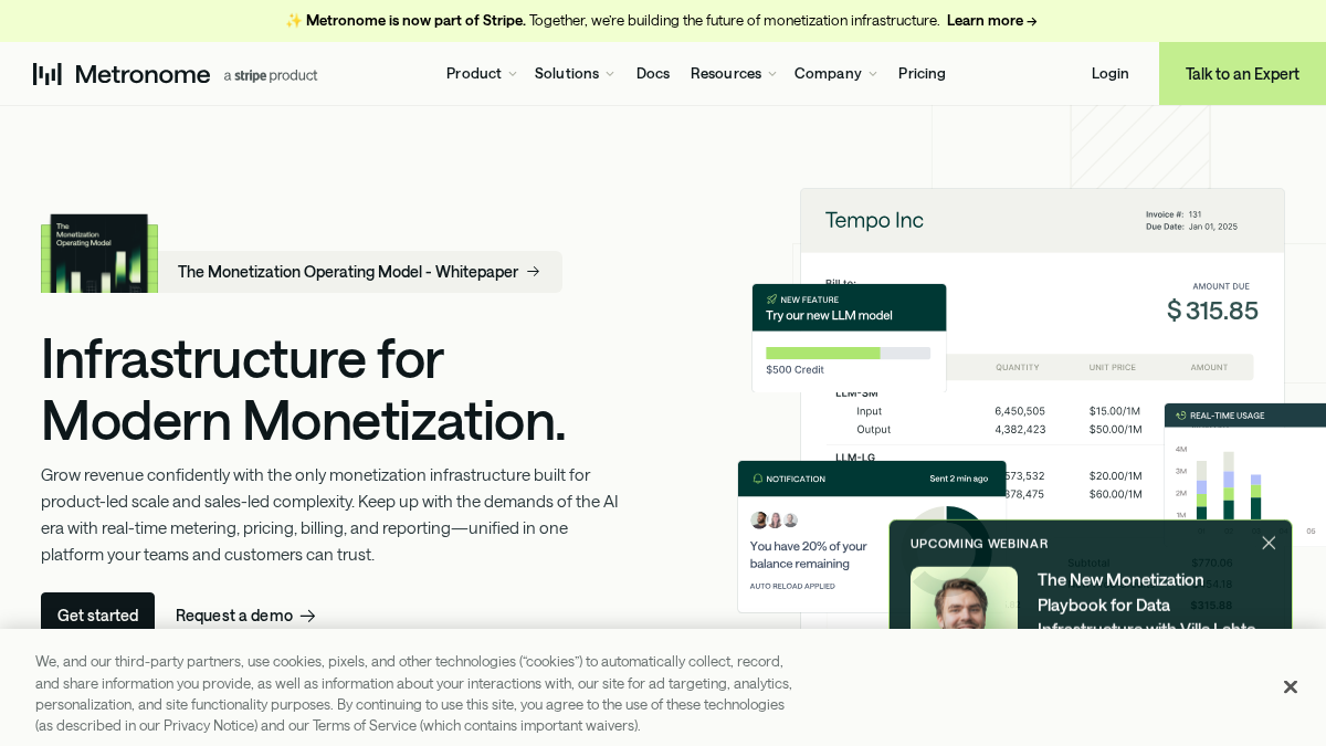 metronome.com 官网首页截图
