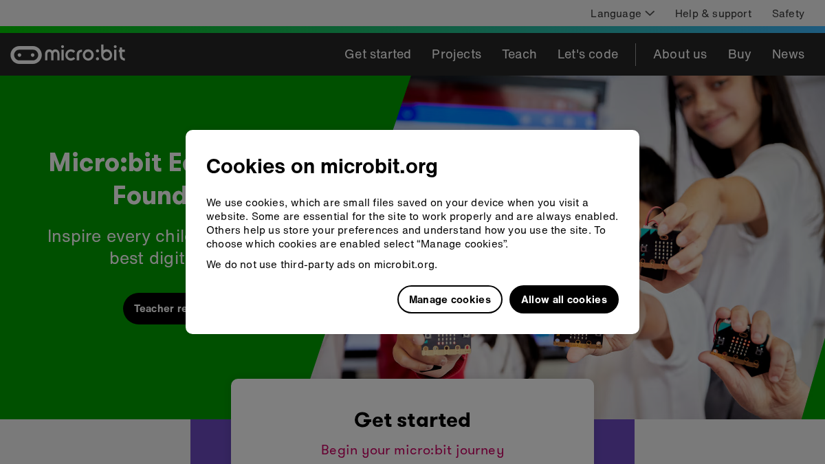 microbit.org 官网首页截图