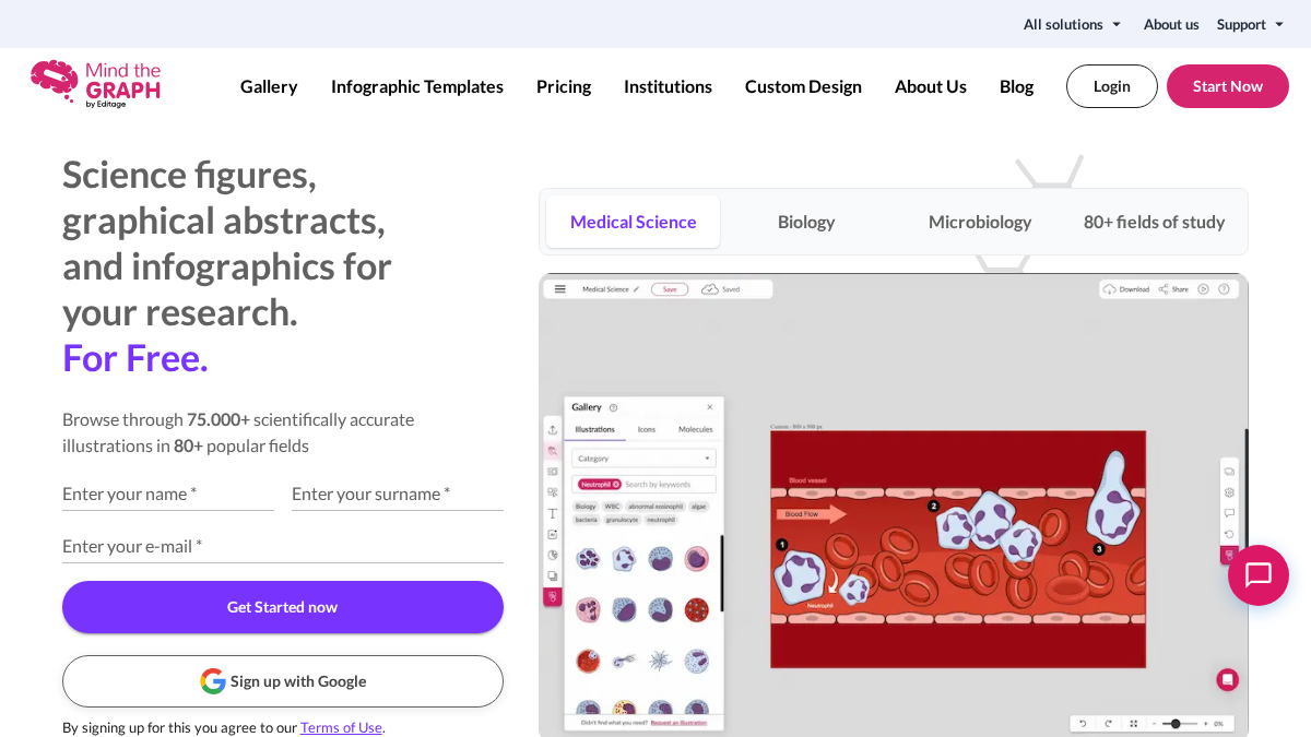 mindthegraph.com 官网首页截图