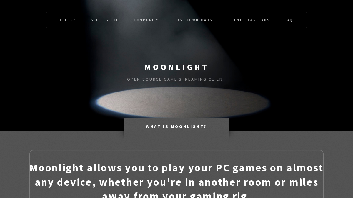 moonlight-stream.org 官网首页截图