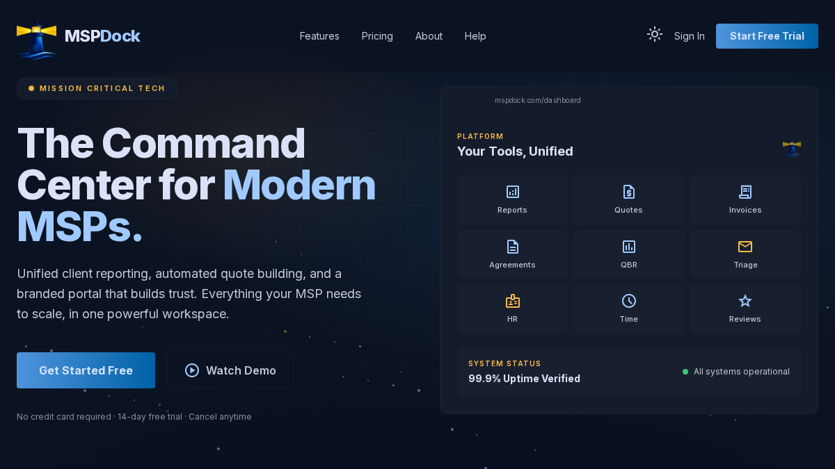 mspdock.com 官网首页截图