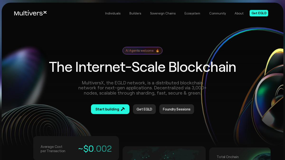 multiversx.com 官网首页截图
