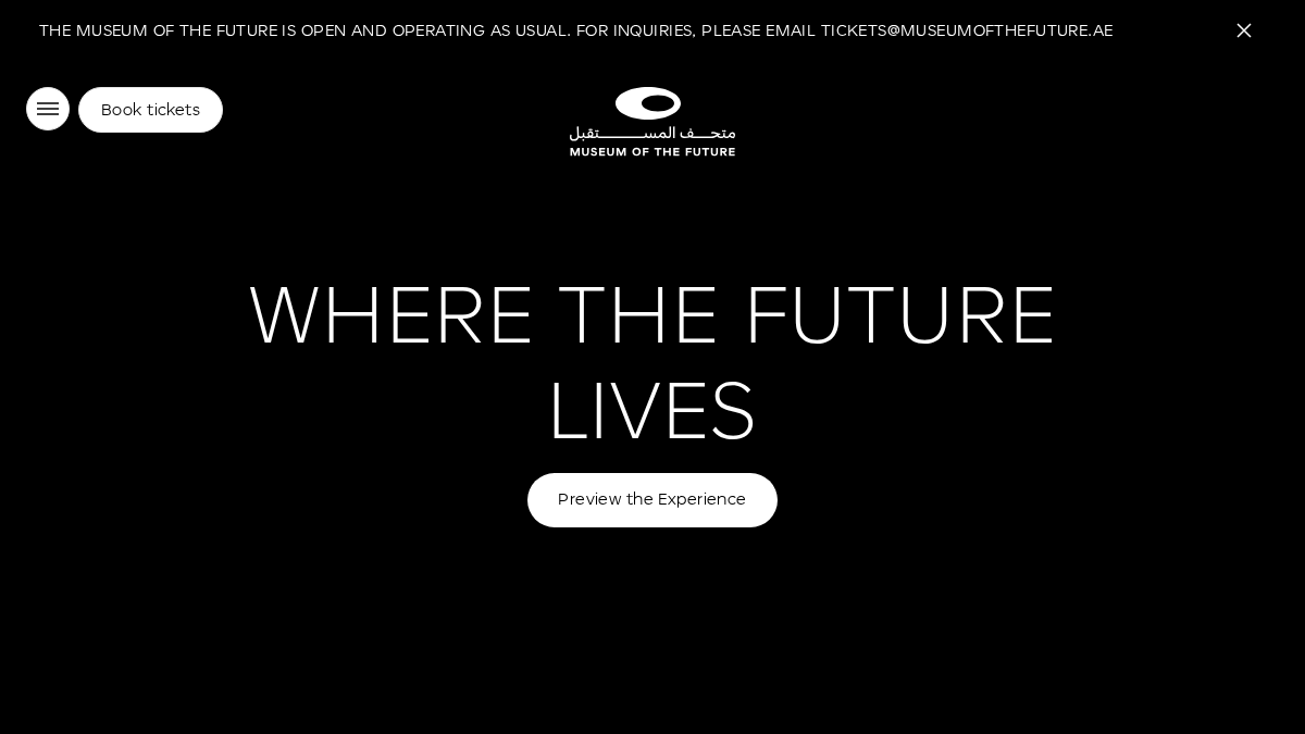 museumofthefuture.ae 官网首页截图