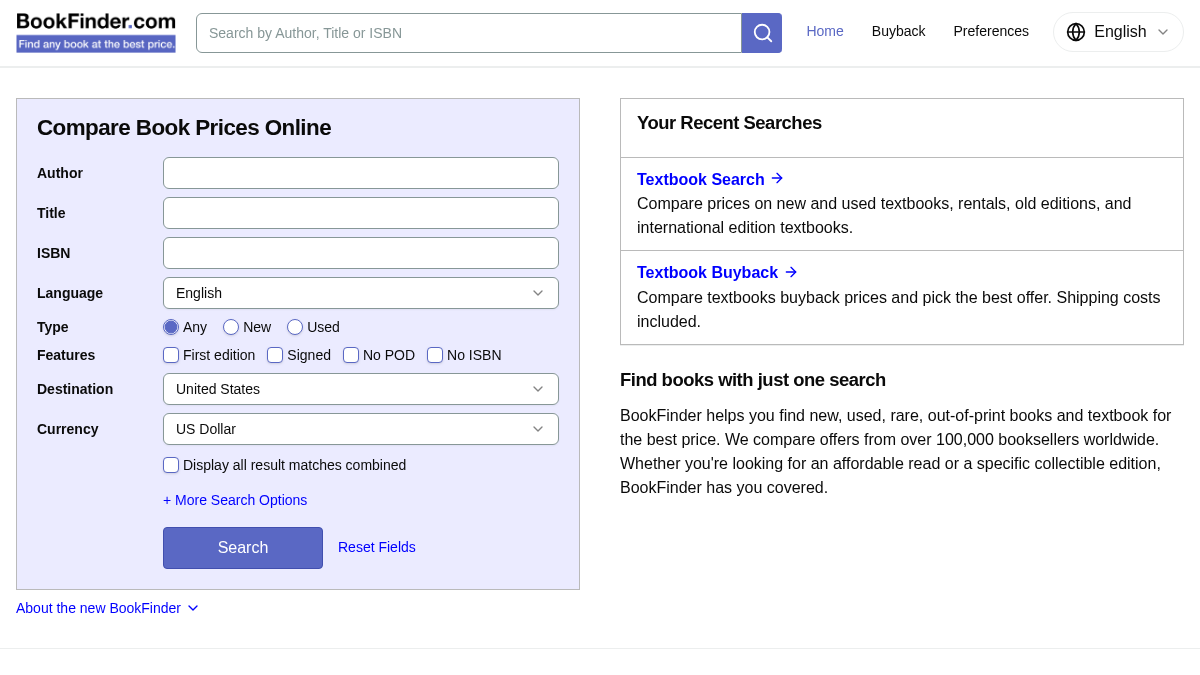mxbookfinder.com 官网首页截图