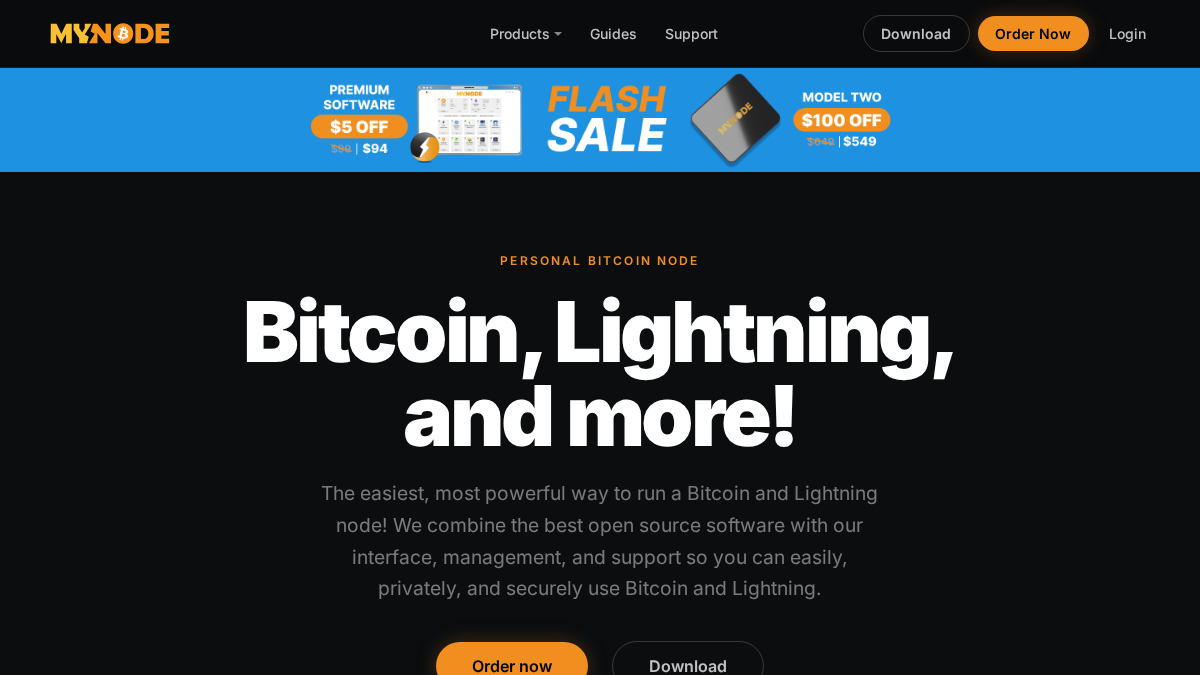 mynodebtc.com 官网首页截图