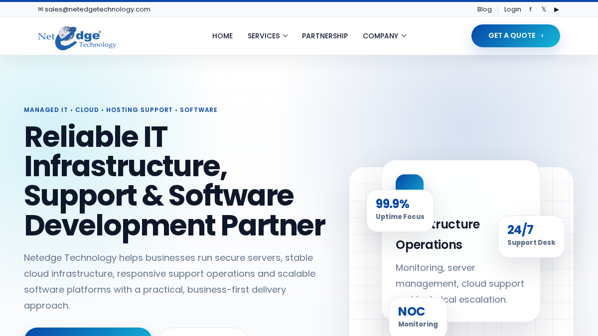 netedgetechnology.com 官网首页截图