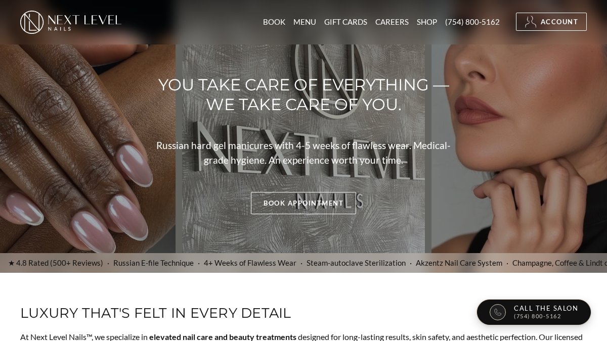nextlevelnailsmiami.com 官网首页截图