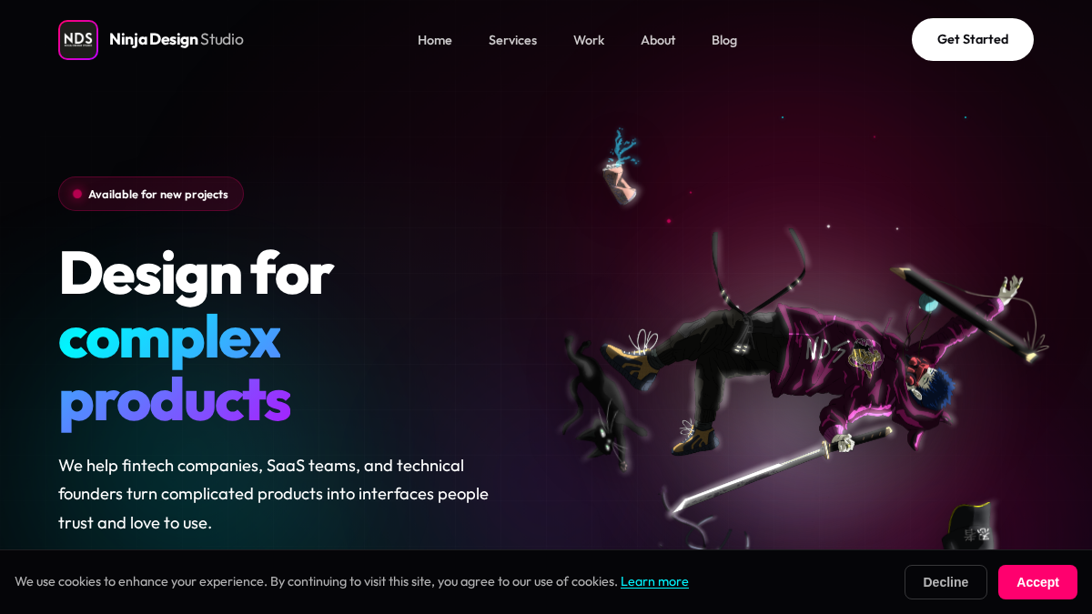 ninjadesignstudio.com 官网首页截图