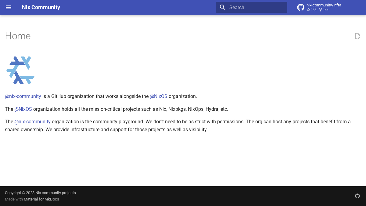 nix-community.org 官网首页截图