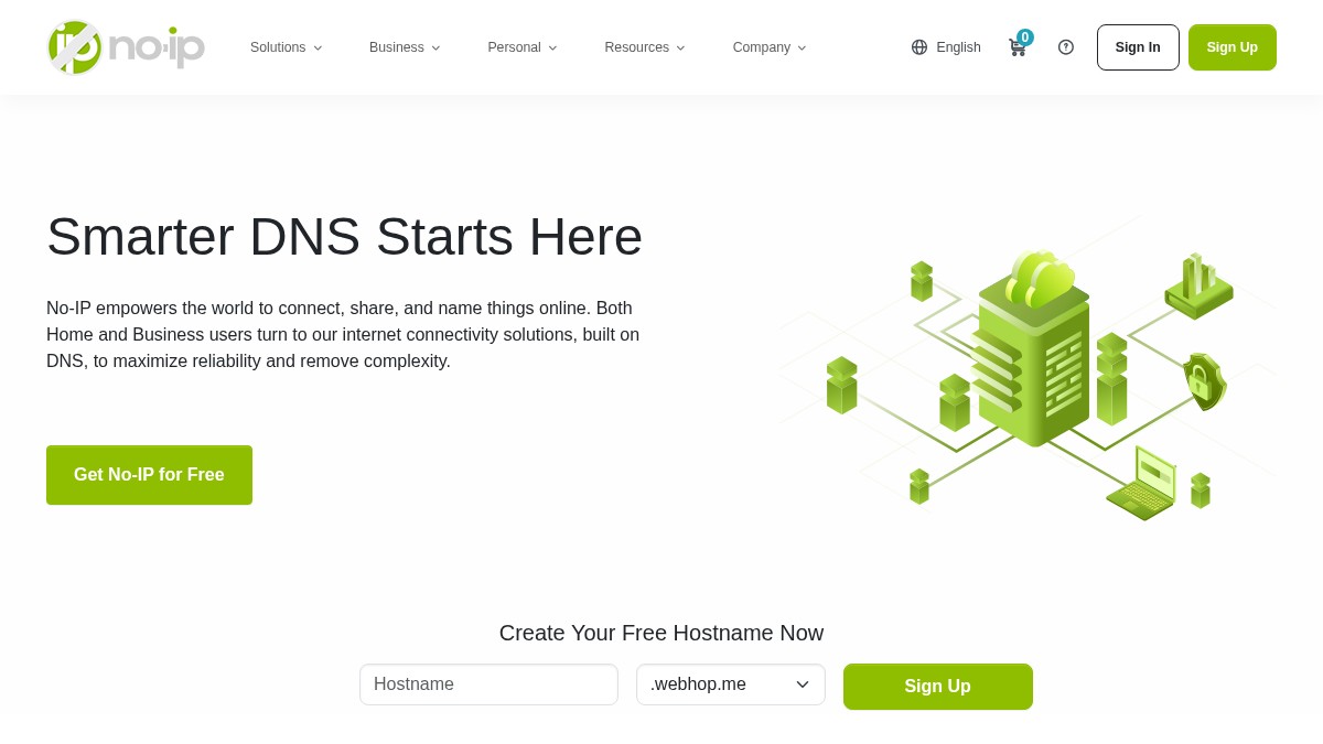 noip.com 官网首页截图