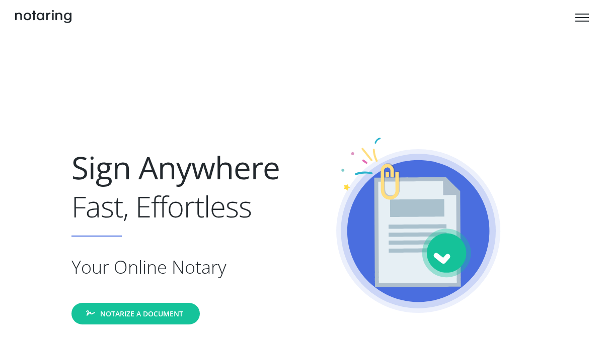 notaring.com 官网首页截图