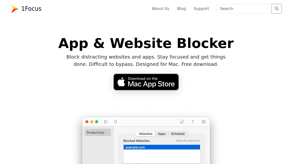 onefocusapp.com 官网首页截图