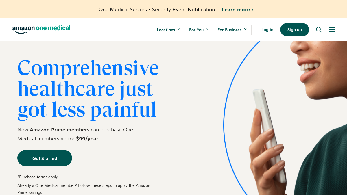 onemedical.com 官网首页截图