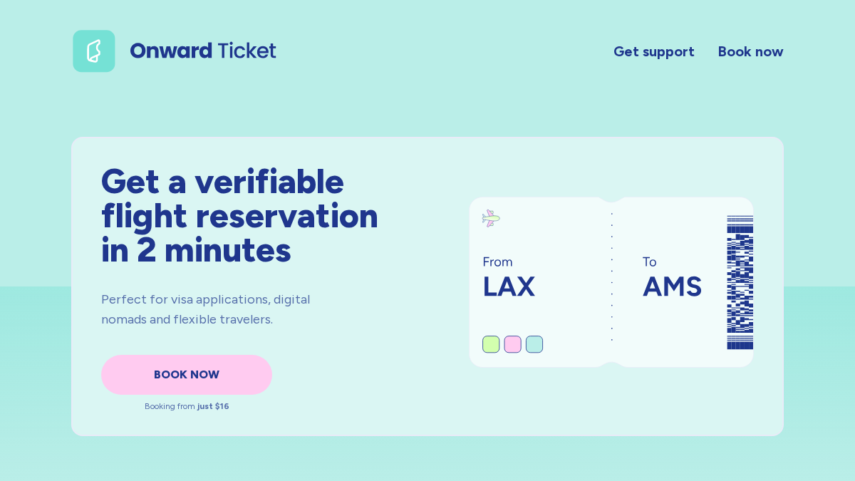 onwardticket.com 官网首页截图