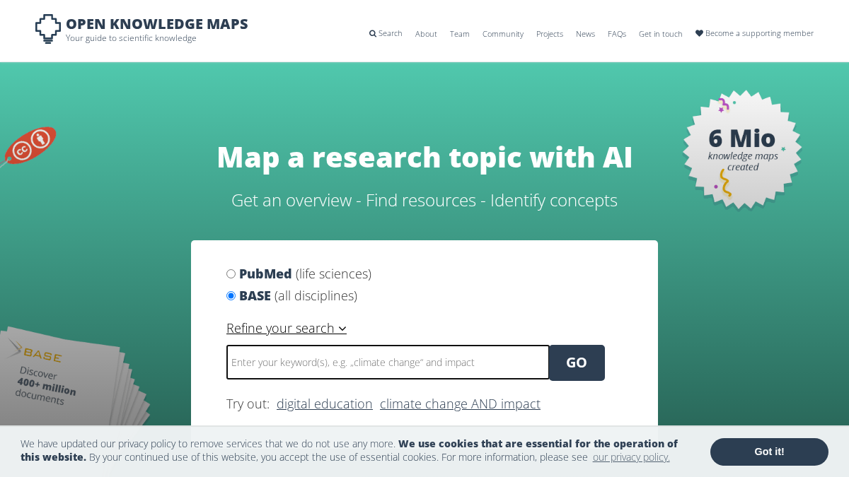 openknowledgemaps.org 官网首页截图