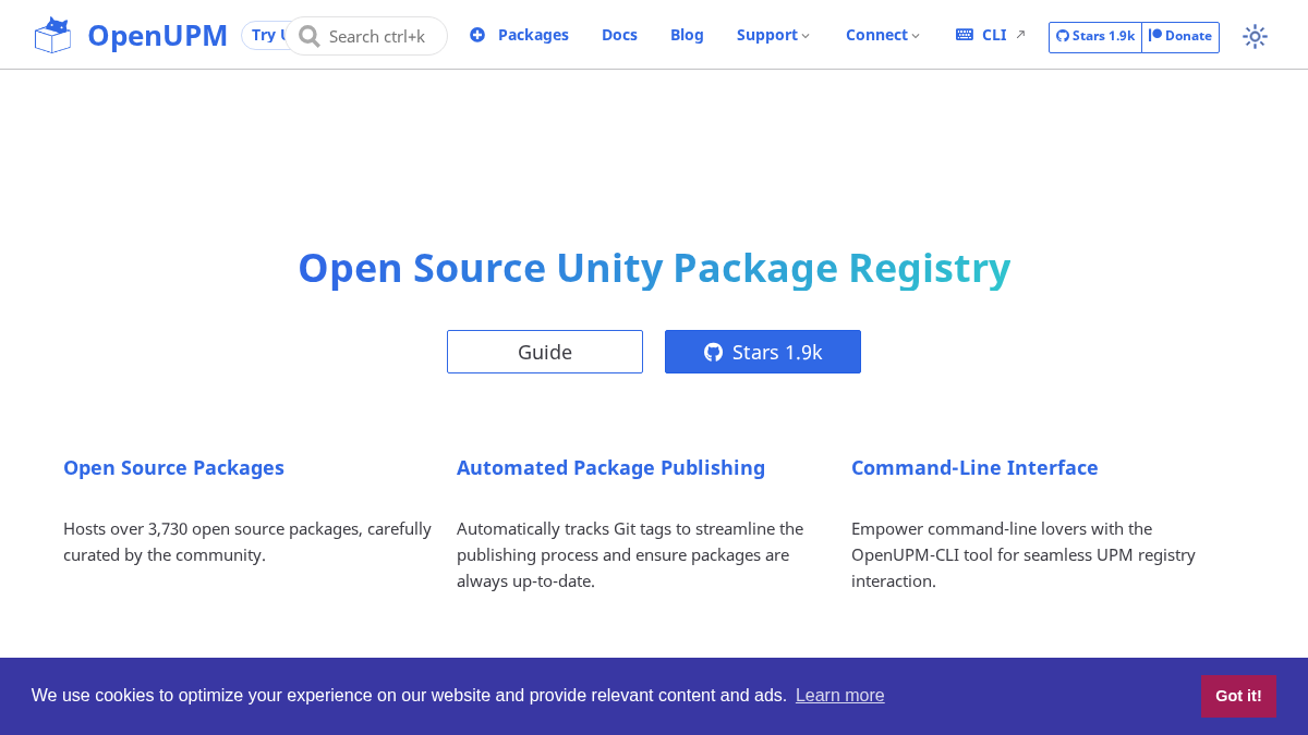 openupm.com 官网首页截图
