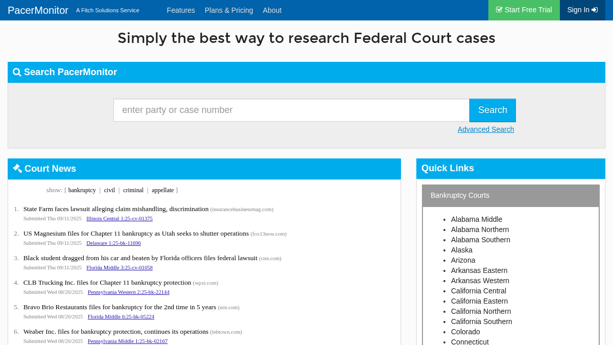 pacermonitor.com 官网首页截图