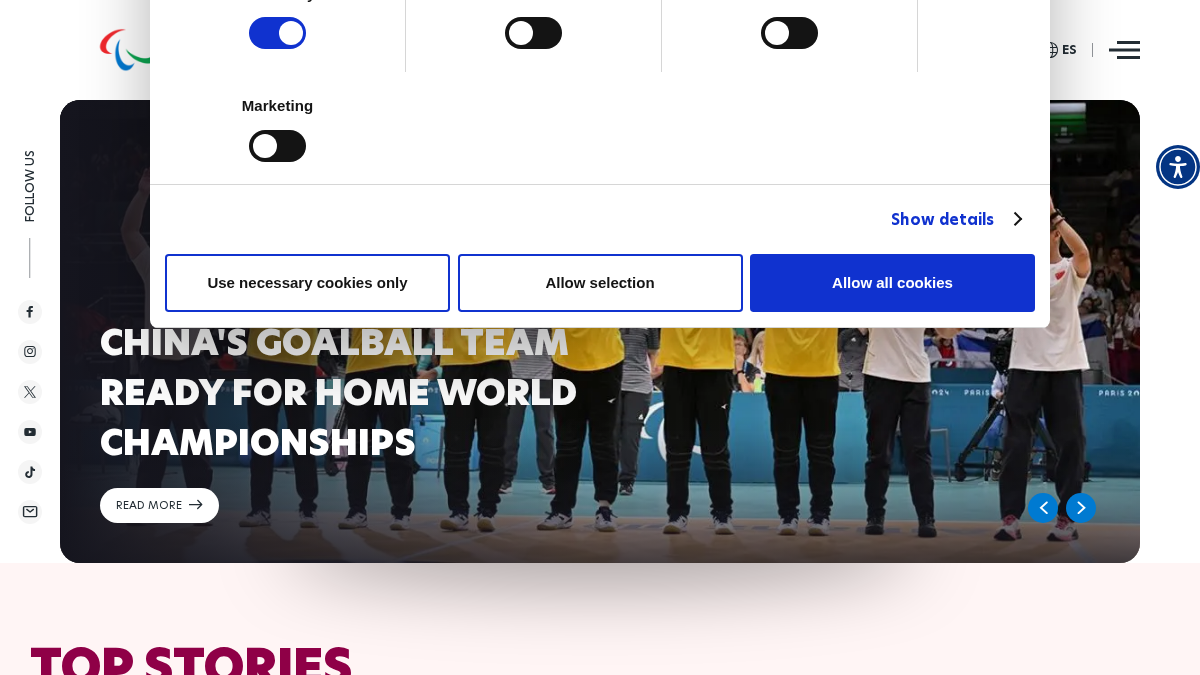 paralympic.org 官网首页截图