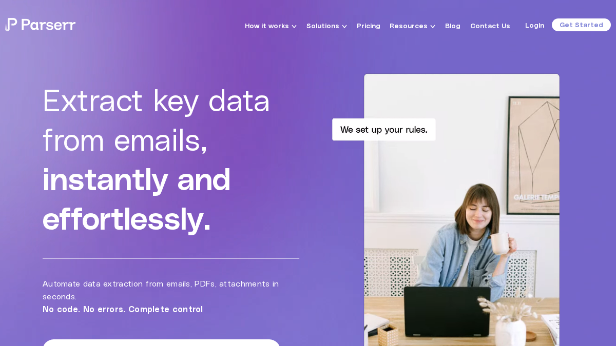 parserr.com 官网首页截图