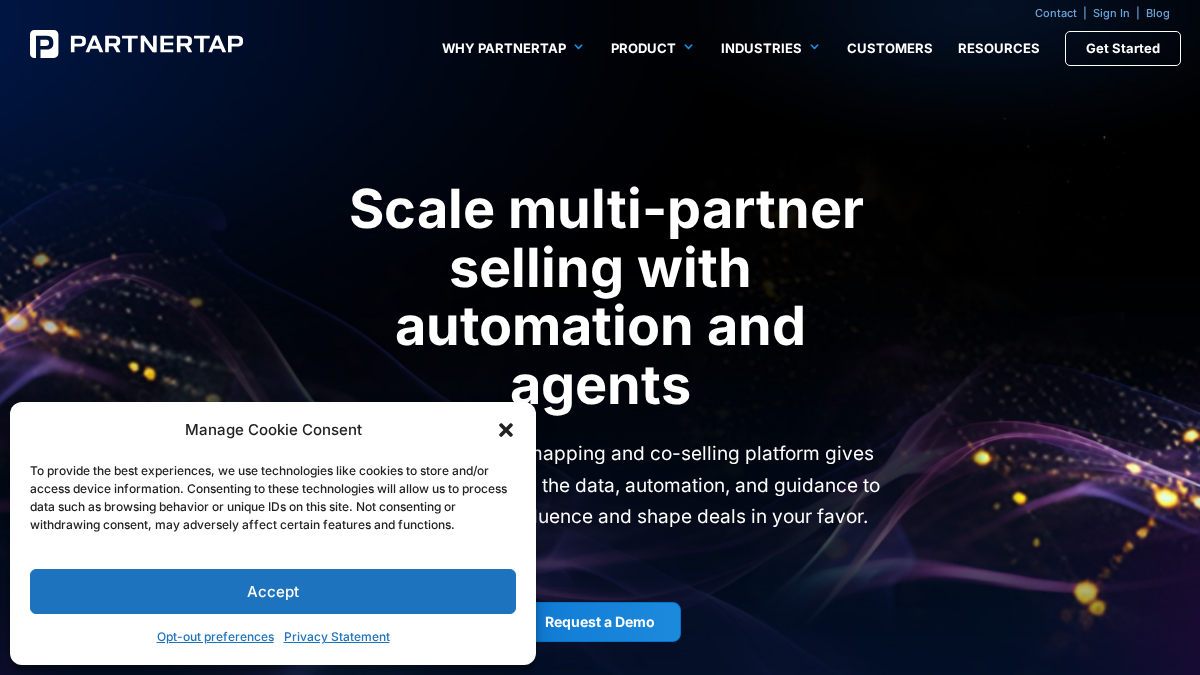 partnertap.com 官网首页截图